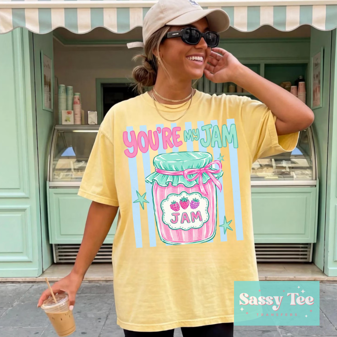 YOU'RE MY JAM PREPPY STRIPES PINK MINT **Preorder/Restock Ships in 5-10 biz days**