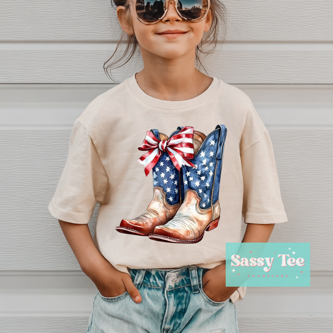AMERICA BOOTS BOW kids **Preorder/Restock Ships in 5-10 biz days**