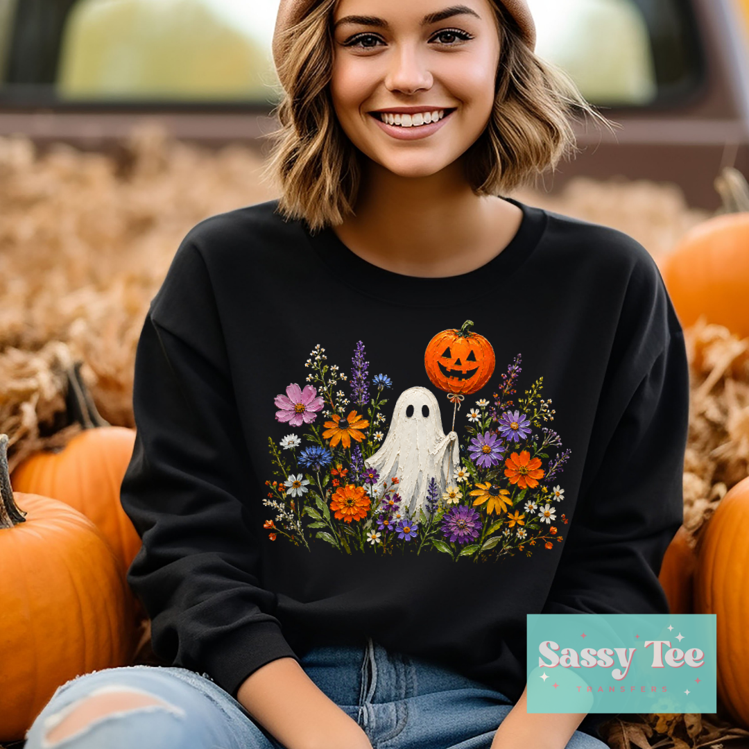 GHOST PUMPKIN BALLOON FLOWERS FAUX TEXTURE PAINT **Preorder/Restock Ships in 5-10 biz days**