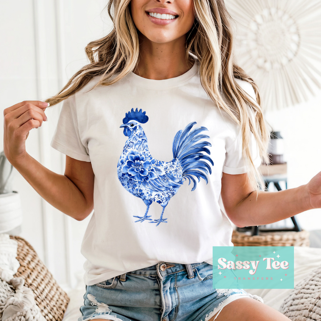 ROOSTER COUNTRY BLUE TOILE **Preorder/Restock Ships in 5-10 biz days**