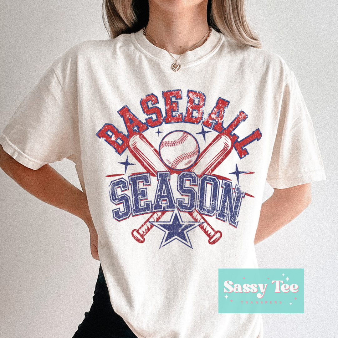BASEBALL SEASON DISTRESSED VINTAGE **Preorder/Restock Ships in 5-10 biz days**