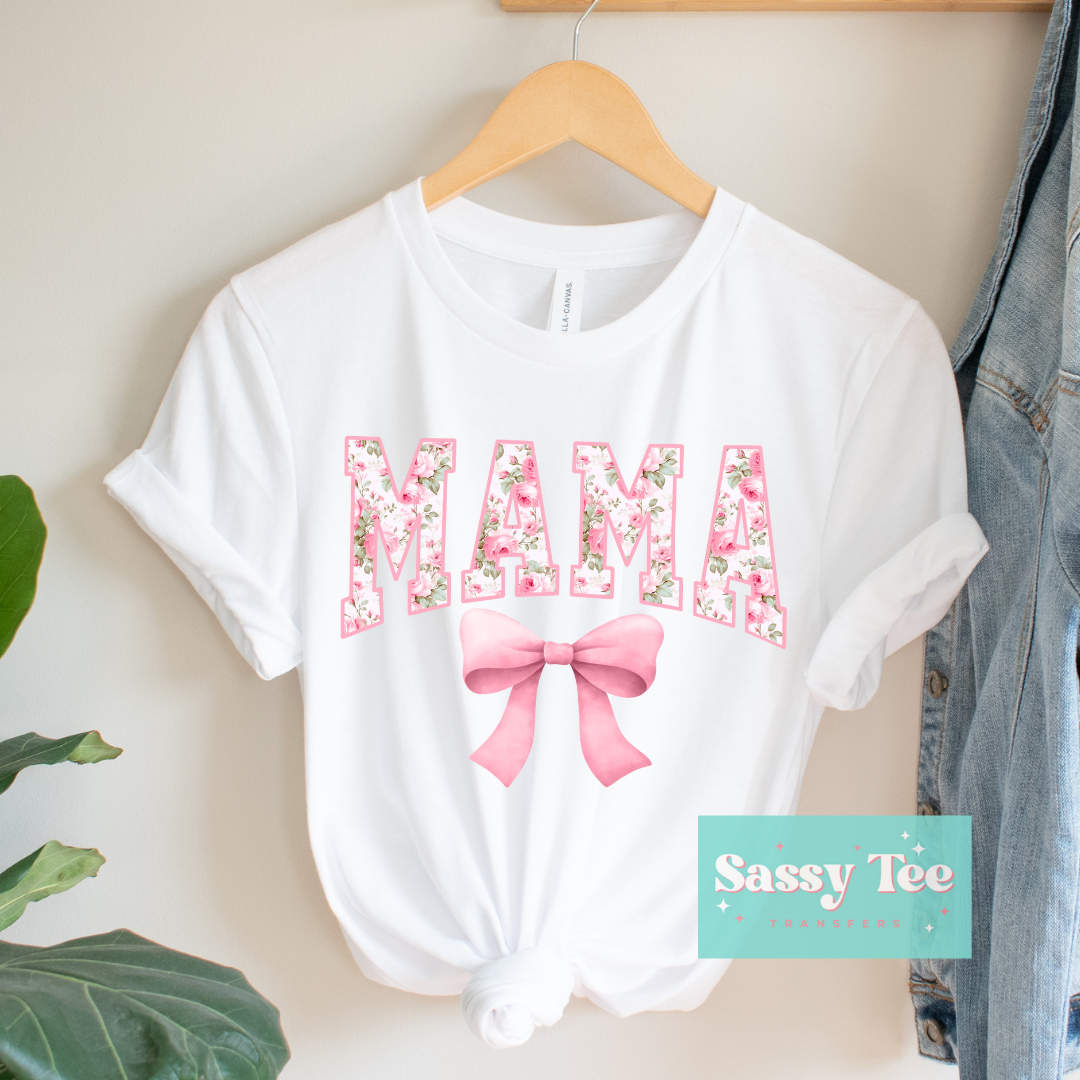 MAMA PINK VINTAGE FLORAL BOW COQUETTE