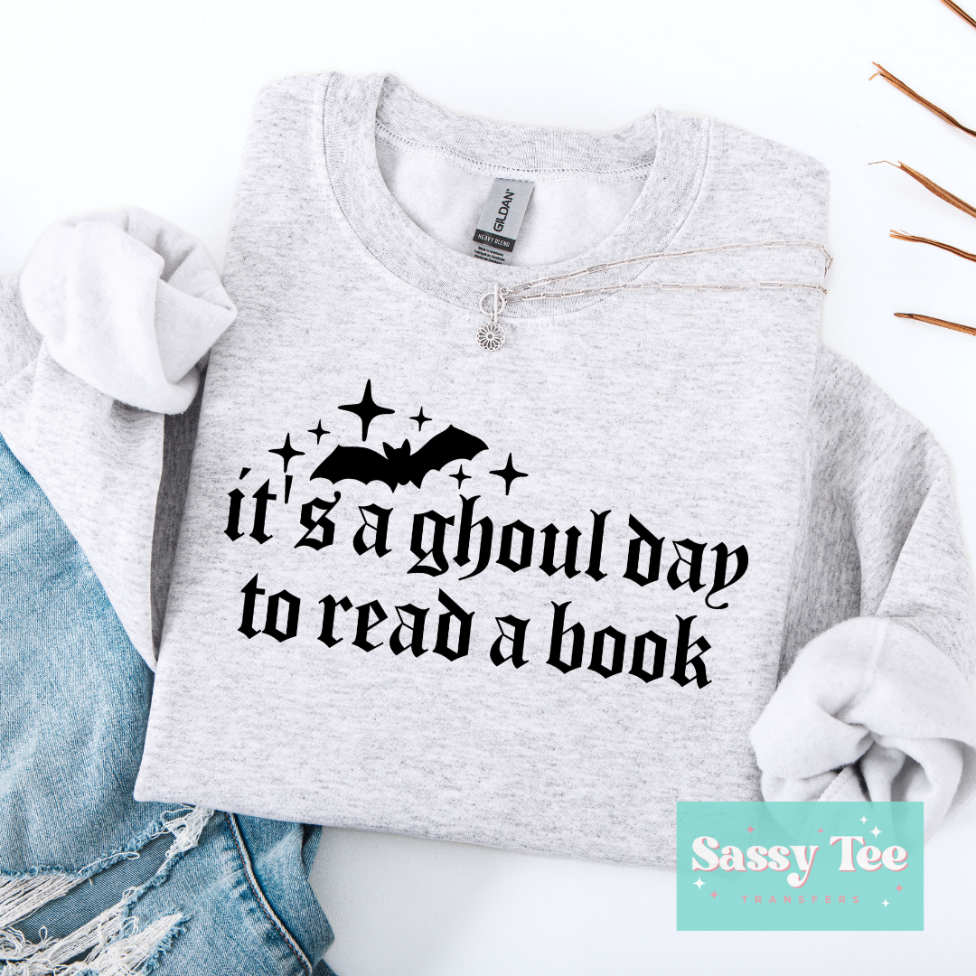 IT'S A GHOUL DAY TO READ A BOOK BAT **Preorder/Restock Ships in 5-10 biz days**