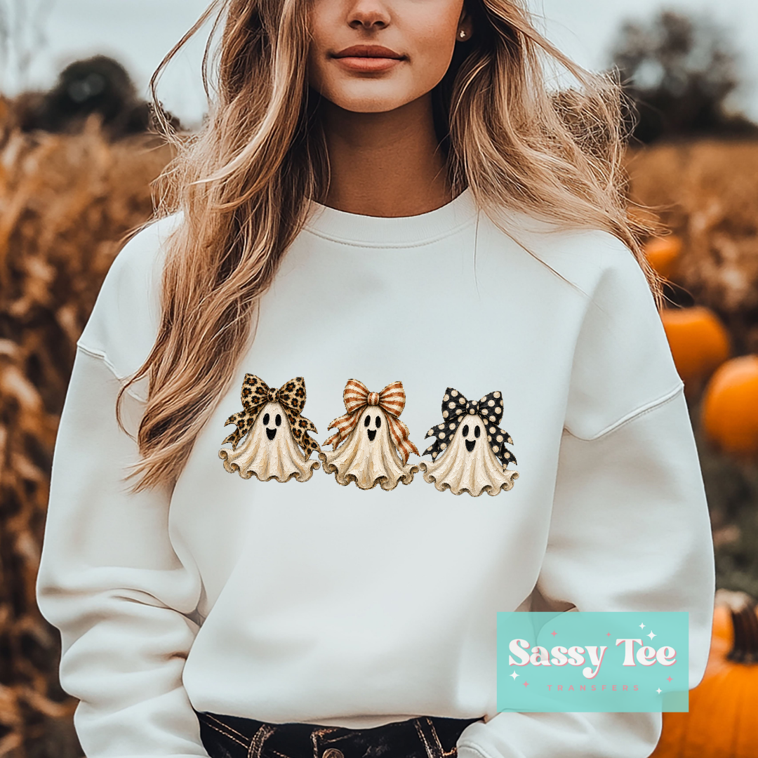 GHOSTS FASHION LEOPARD STRIPES DOT BOWS **Preorder/Restock Ships in 5-10 biz days**