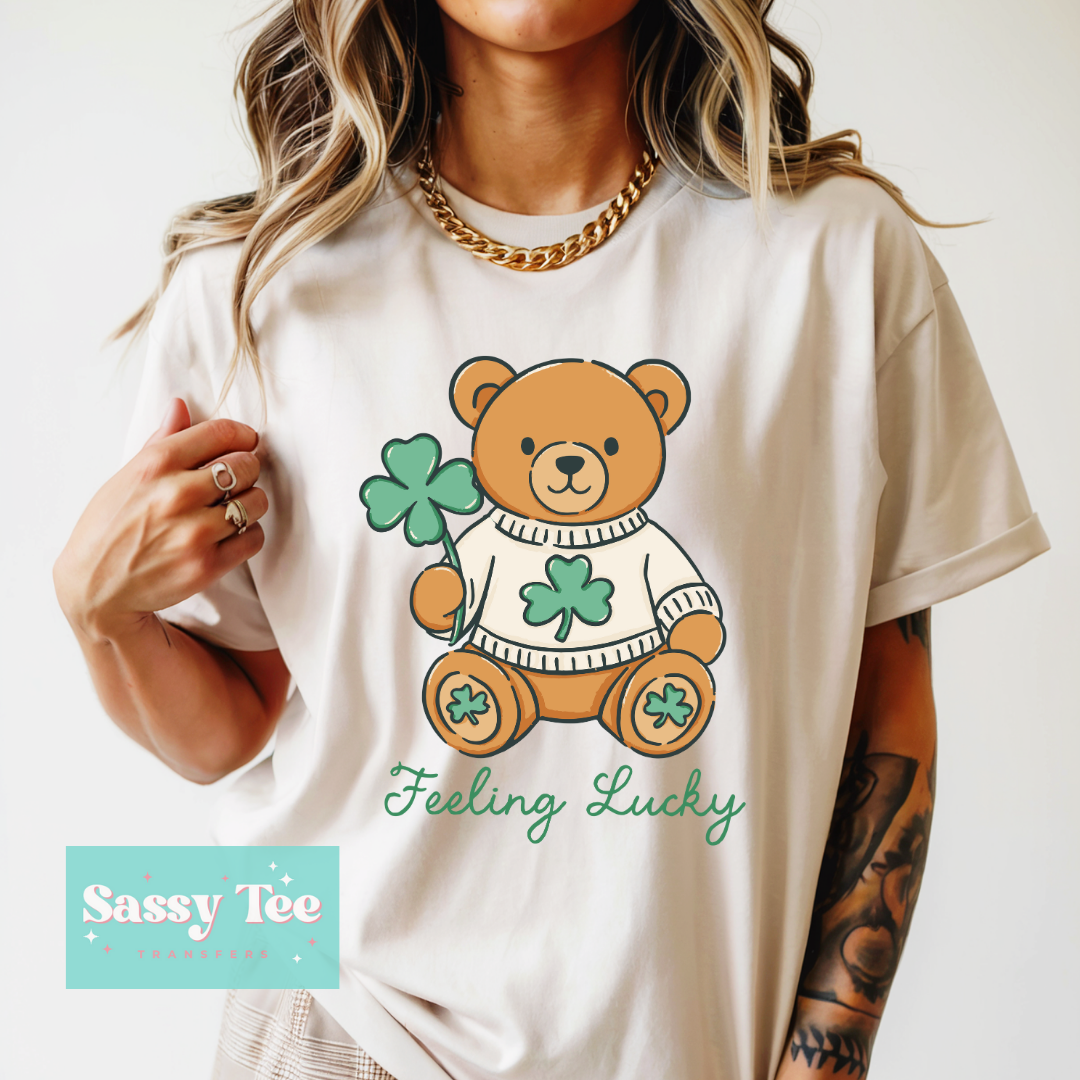 FEELING LUCKY CUTE TEDDY **Preorder/Restock Ships in 5-10 biz days**