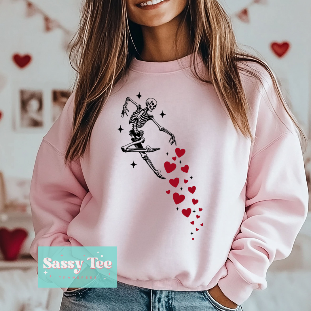 SKELETON DANCING HEARTS **Preorder/Restock Ships in 5-10 biz days**