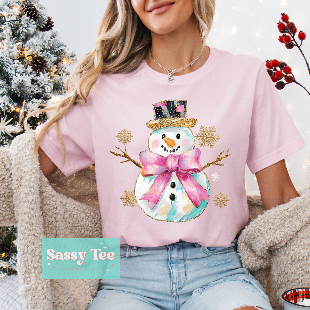 SNOWMAN PINK GOLD **Preorder/Restock Ships in 5-10 biz days**