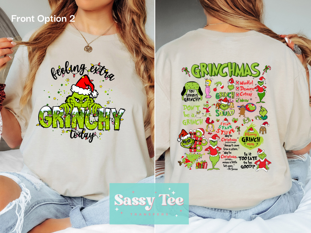 GREEN MAN FEELING GRINCHY Front Option 2 **Preorder Restock Ships in Est. 5-10 biz days**