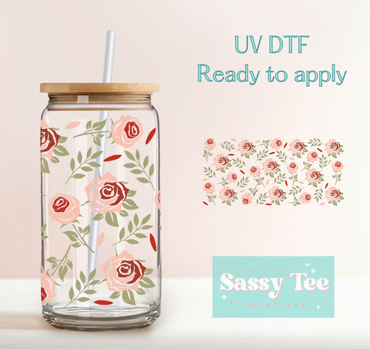 ROSES VINTAGE UV DTF CUP WRAP