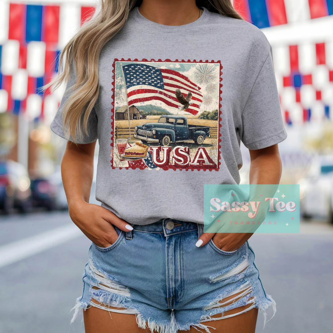 USA COUNTRY TRUCK STAMP