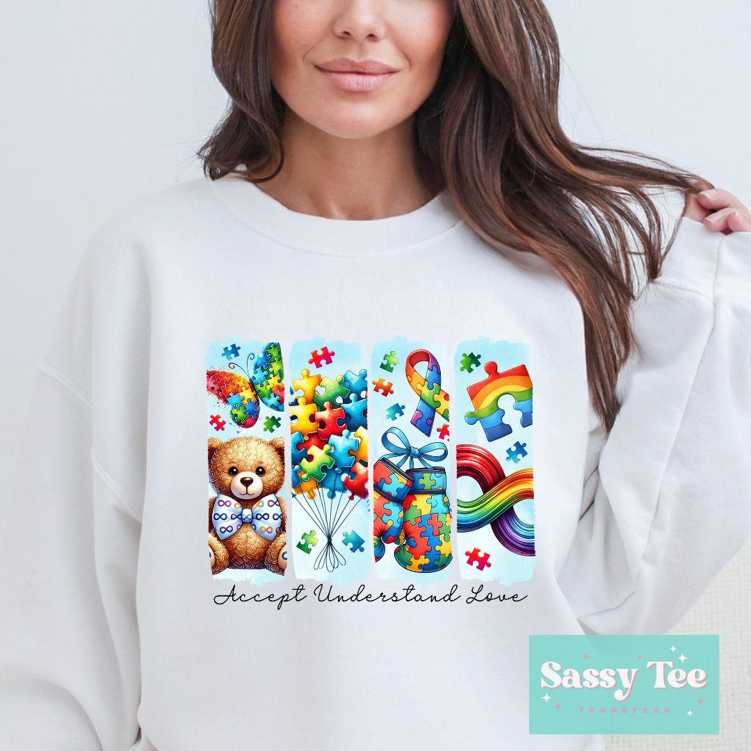 AUTISM ACCEPT UNDERSTAND LOVE VINTAGE