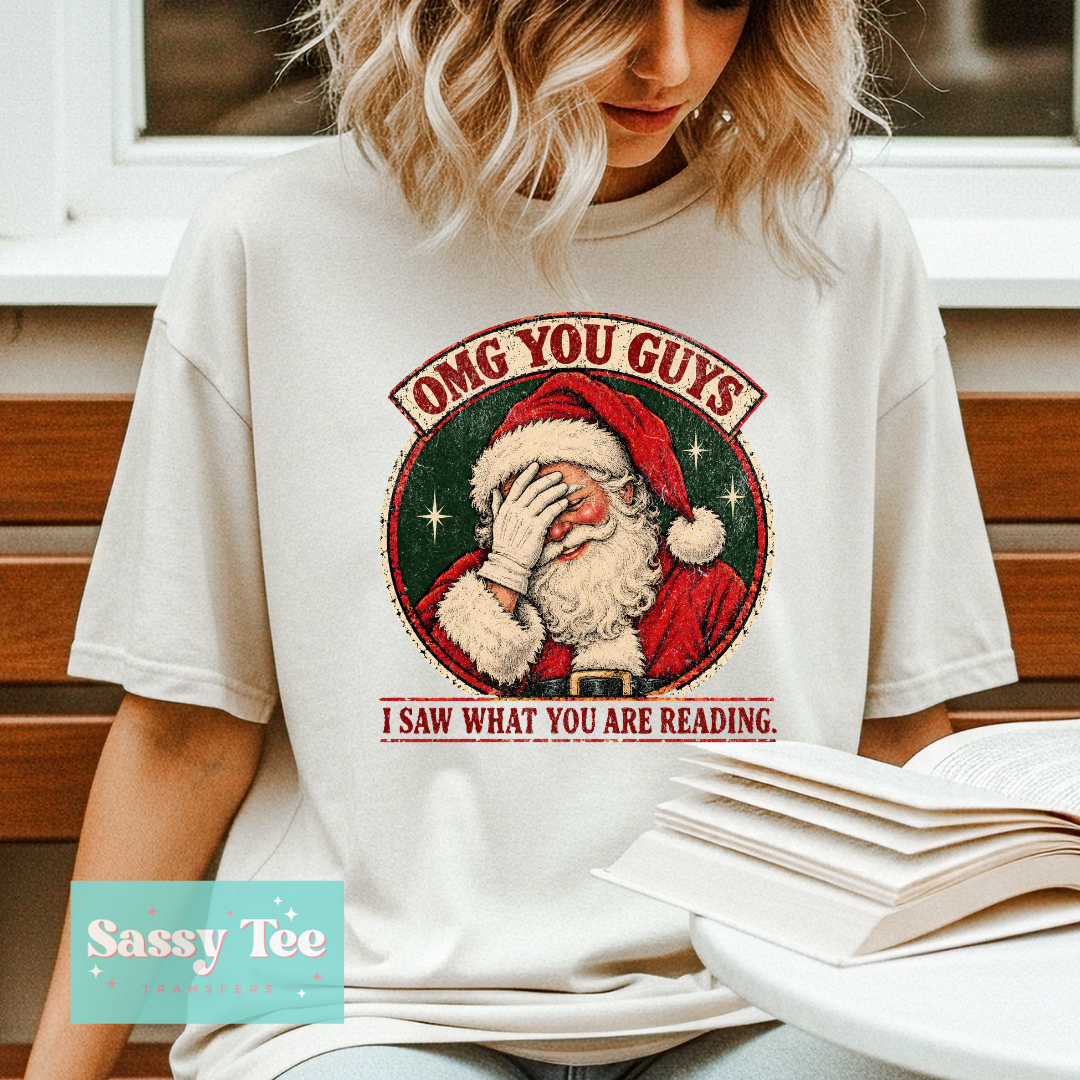 OMG YOU GUYS I SAW WHAT YOU'RE READING SANTA RED GREEN **Preorder/Restock Ships in 5-10 biz days**
