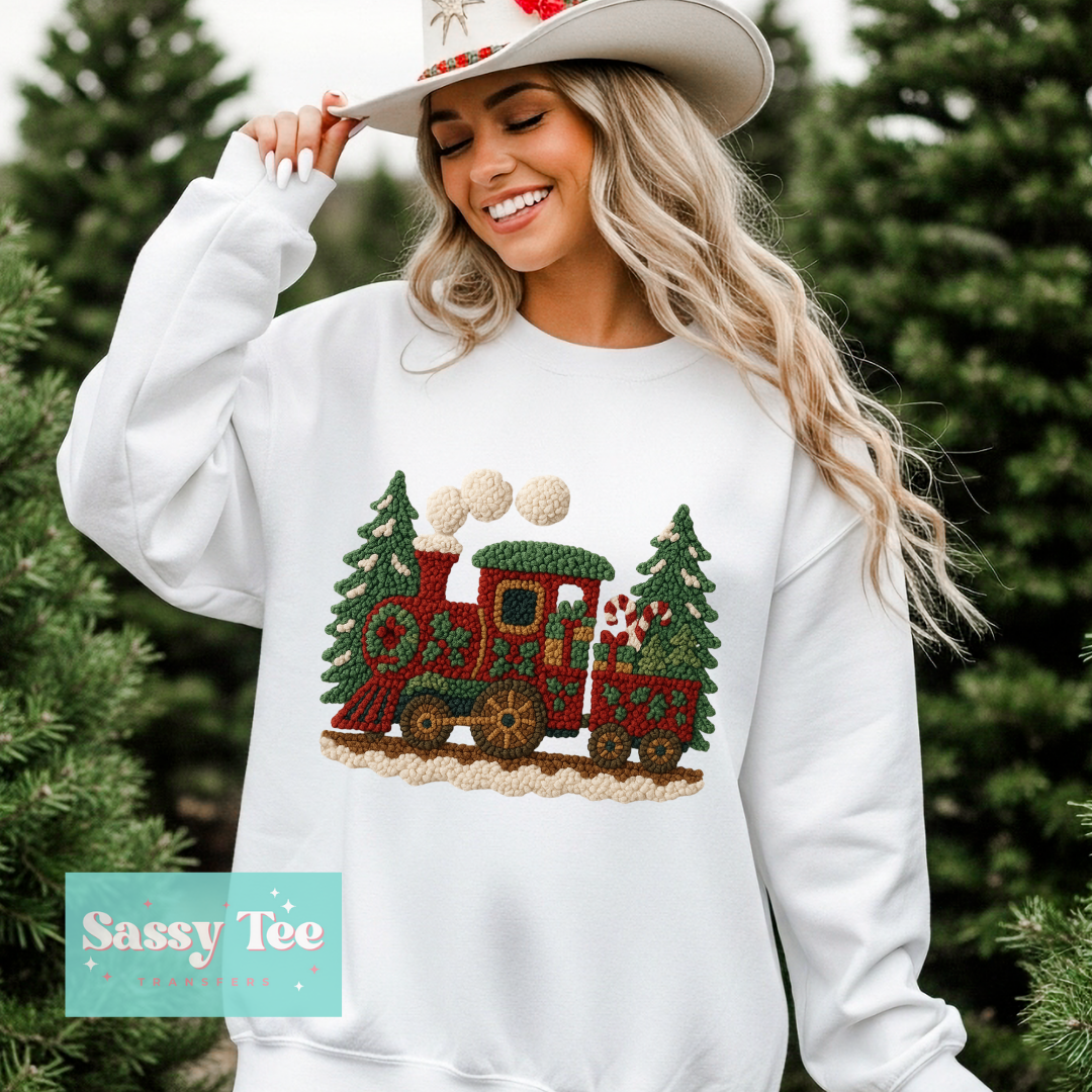 CHRISTMAS TRAIN FAUX YARN **Preorder/Restock Ships in 5-10 biz days**