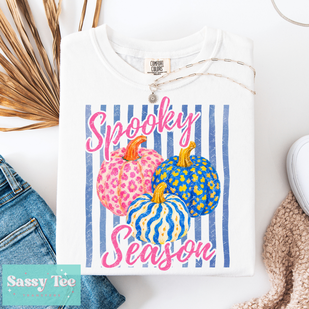 SPOOKY SEASON PUMPKINS LEOPARD PINK BLUE PREPPY STRIPES **Preorder/Restock Ships in 5-10 biz days**