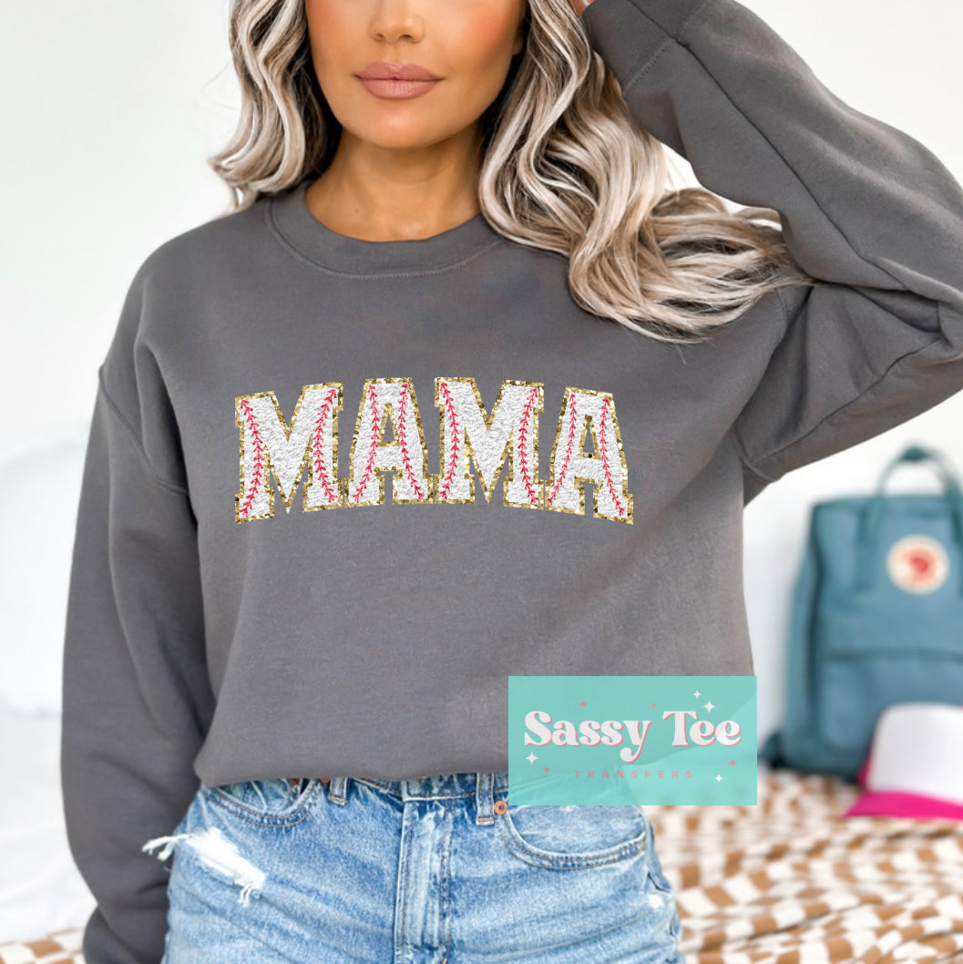 BASEBALL MAMA CHENILLE PATCH *Restocked