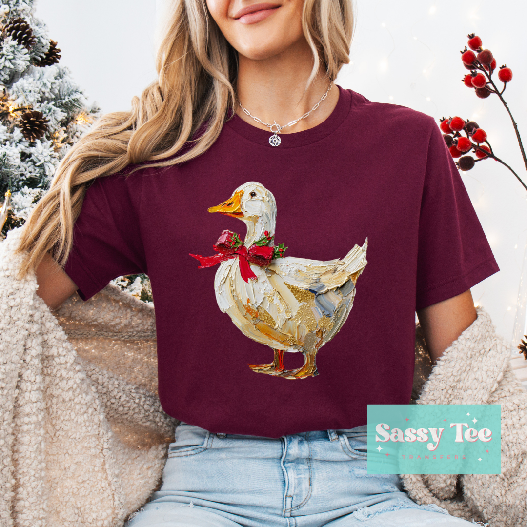 CHRISTMAS DUCK PAINT TEXTURE ART **Preorder/Restock Ships in Est. 5-10 biz days**