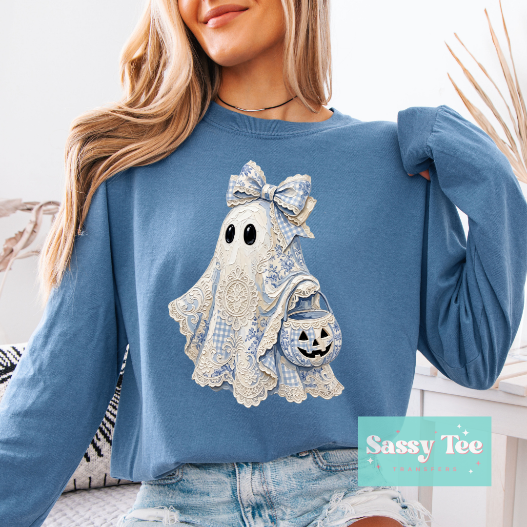 BLUE LACE GRANDMA CORE GHOST FAUX **Preorder/Restock Ships in 5-10 biz days**