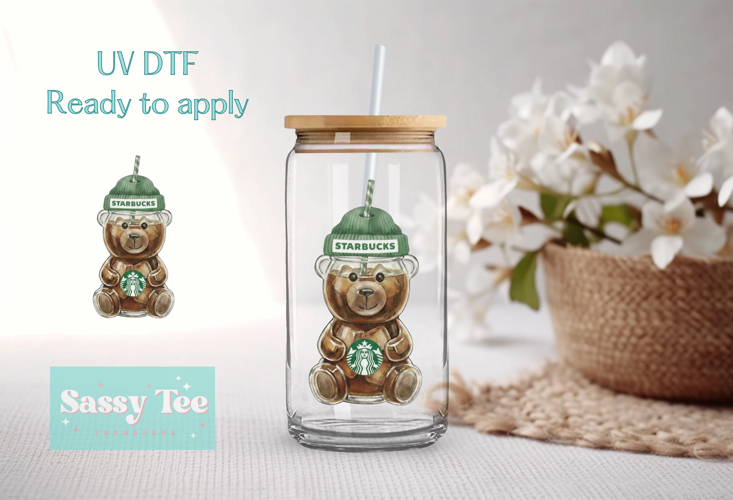 BEARISTA UV DTF CUP DECAL **Preorder/Restock Ships in 5-10 biz days**