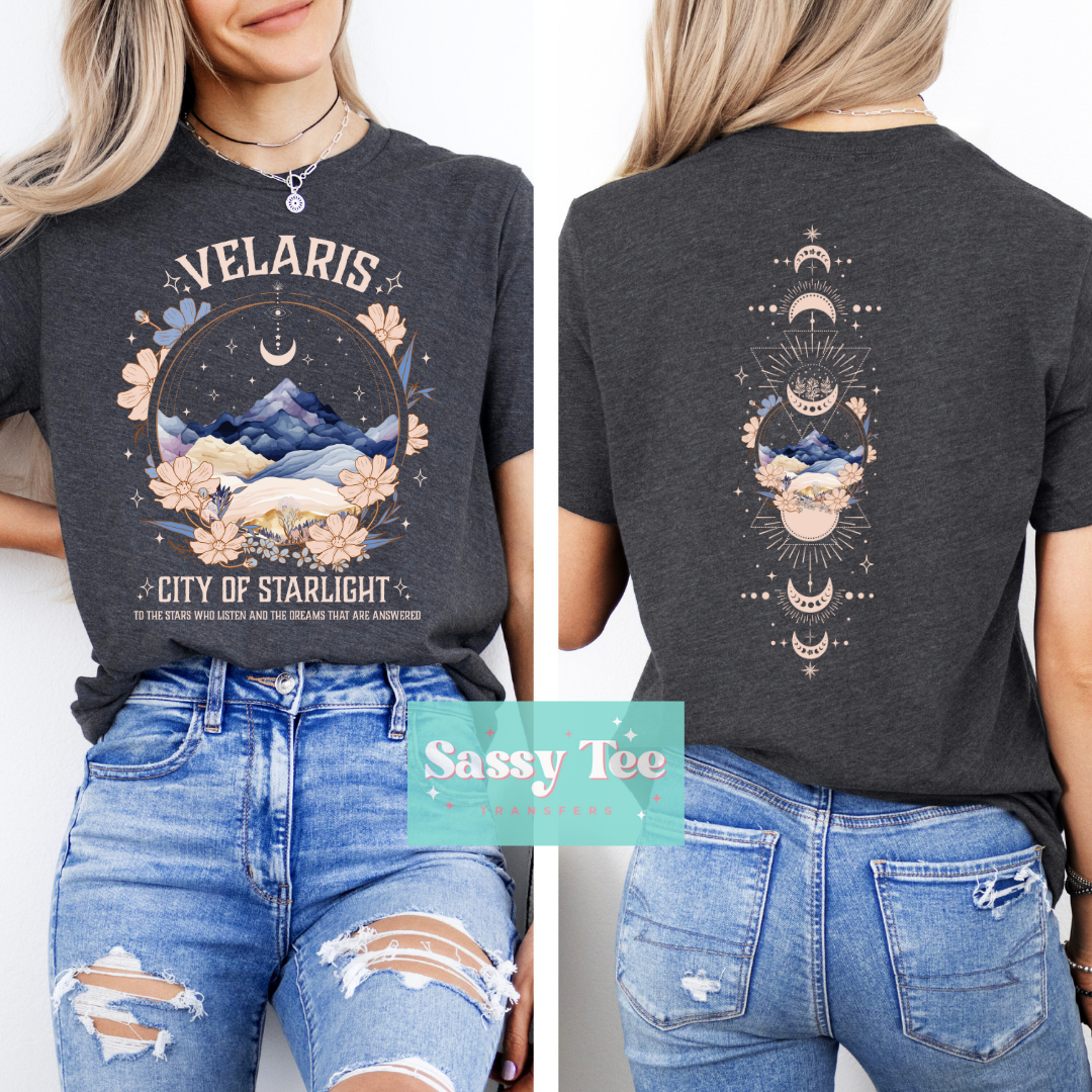 VELARIS ACOTAR BOOK FLOWERS Front + Back Options **Preorder/Restock Ships in 5-10 biz days**