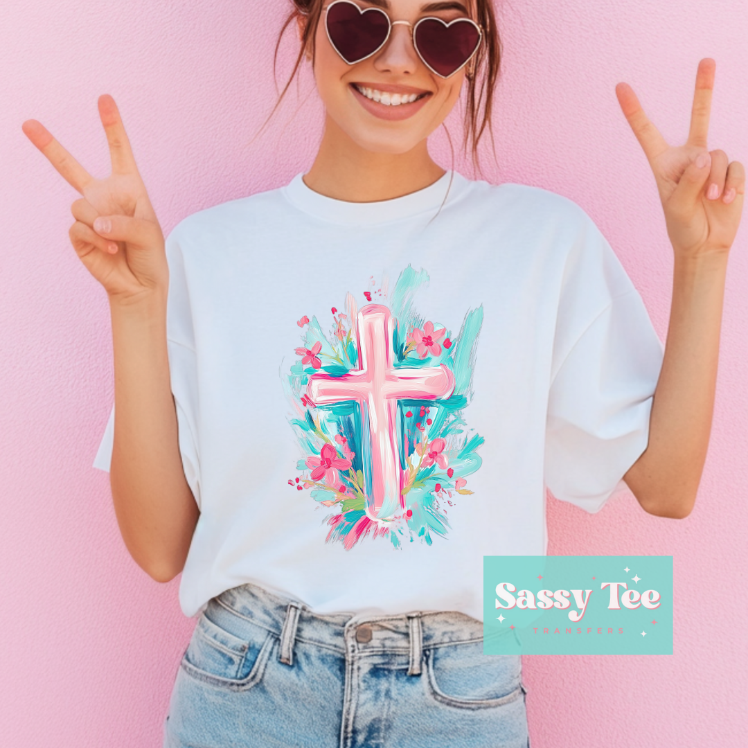 FLORAL CROSS PASTEL **Preorder Ships in 5-10 biz days**