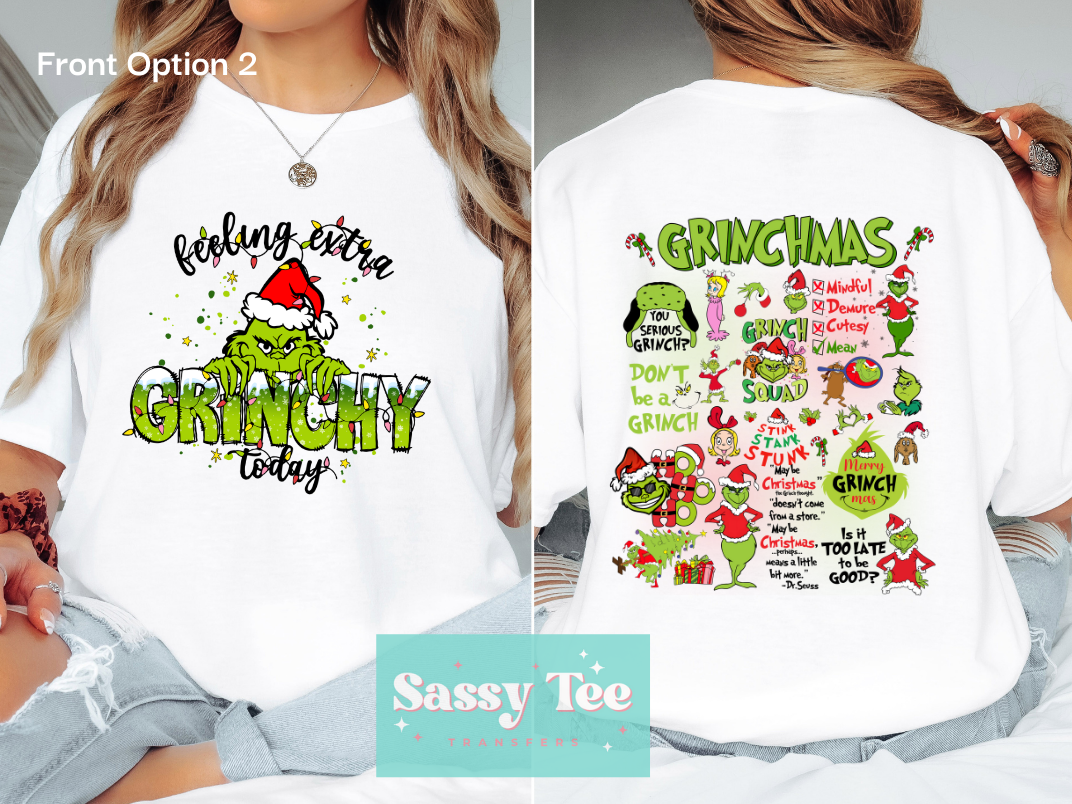 GREEN MAN FEELING GRINCHY Front Option 2 **Preorder Restock Ships in Est. 5-10 biz days**