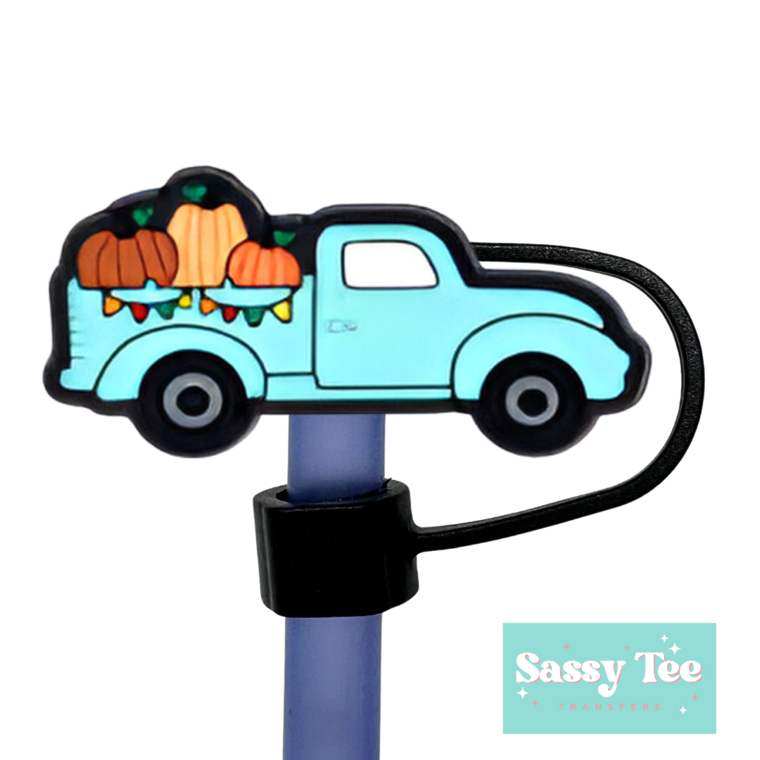 FALL TRUCK PUMPKINS Straw Topper *Restocked