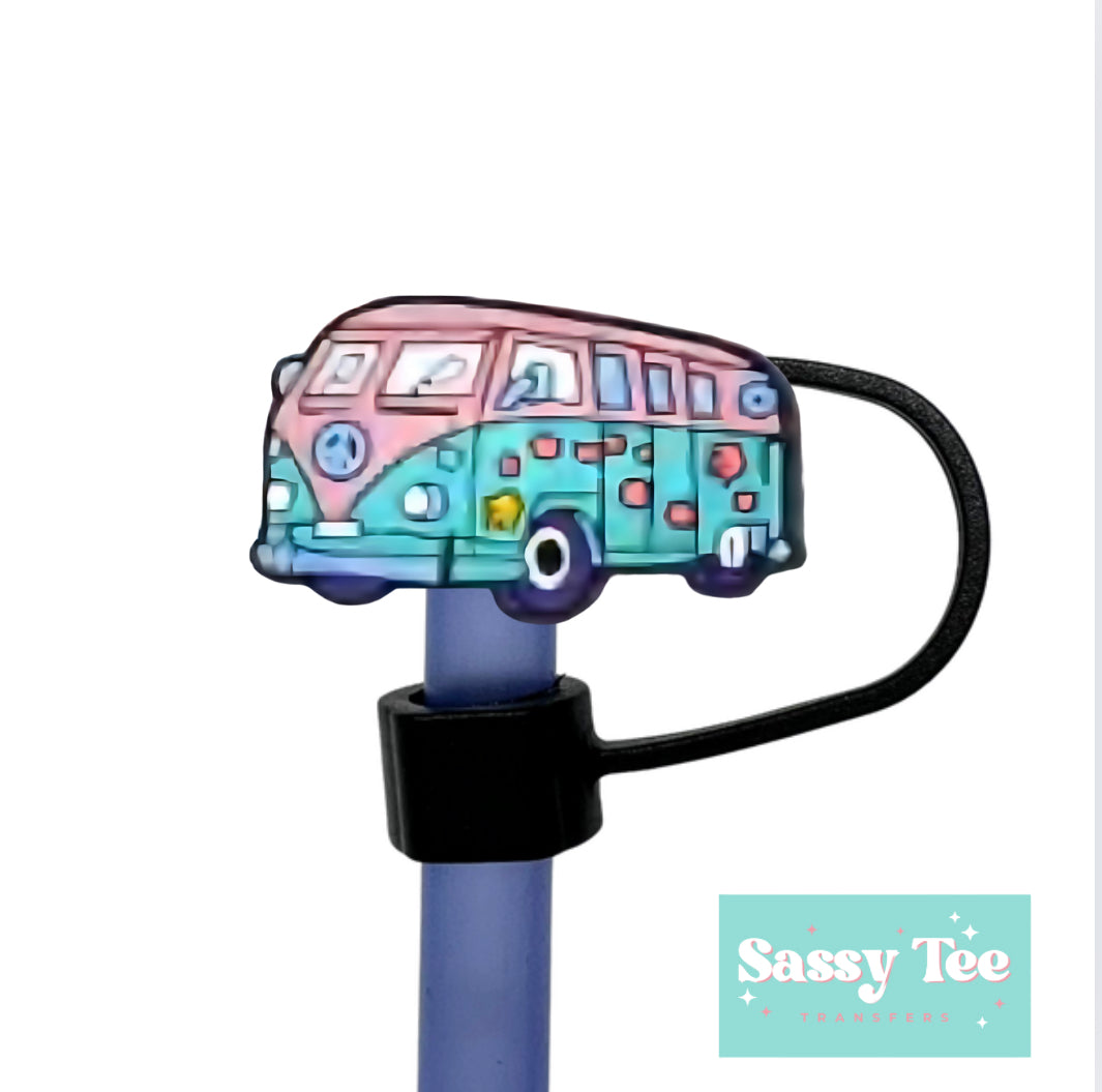 RETRO BUS STRAW TOPPER