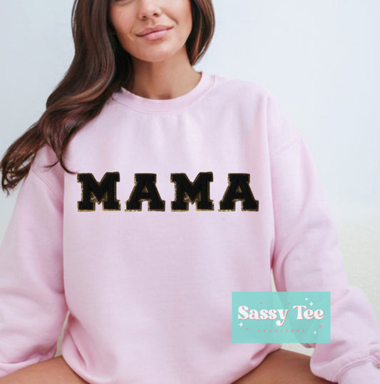 MAMA BLACK LETTER SET CHENILLE PATCH
