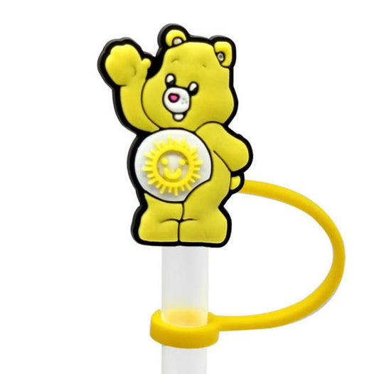 YELLOW BEAR STRAW TOPPER