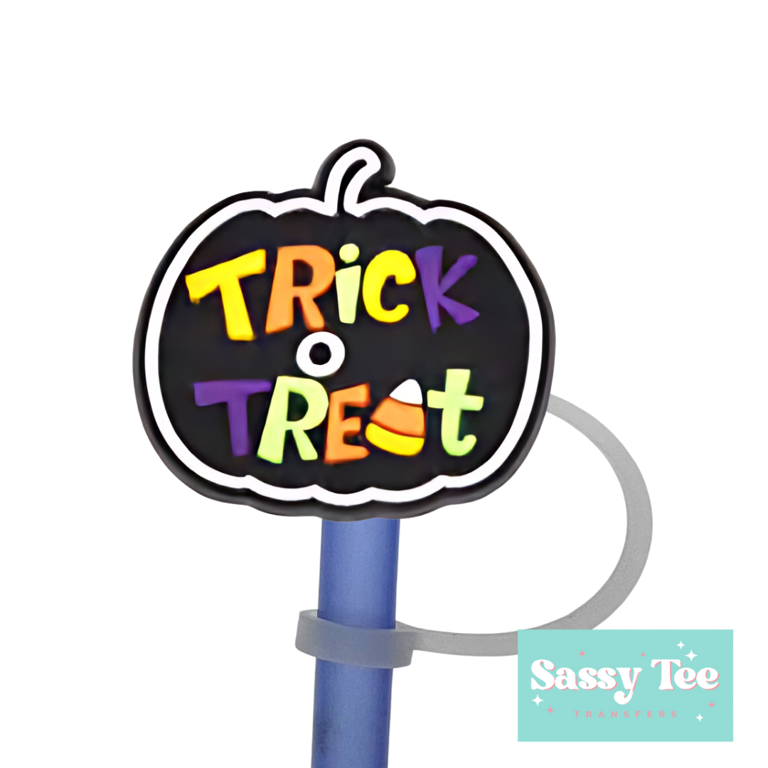 TRICK OR TREAT Straw Topper Two size options *Restock/New size