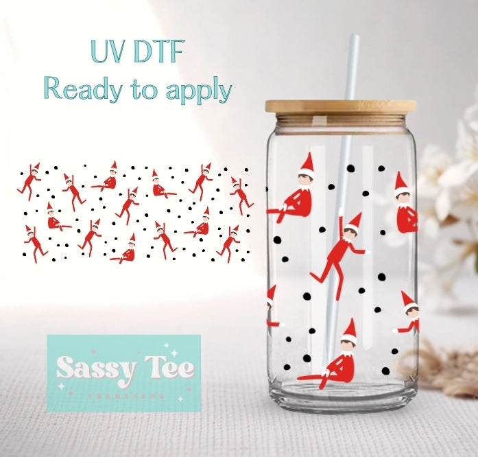 ELF ON SHELF - UV DTF Cup Wrap *Restocked **Preorder Restock Ships in Est. 5-10 biz days**
