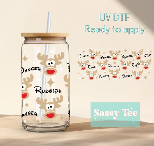 REINDEER - UV DTF Cup Wrap **Preorder Restock Ships in Est. 5-10 biz days**