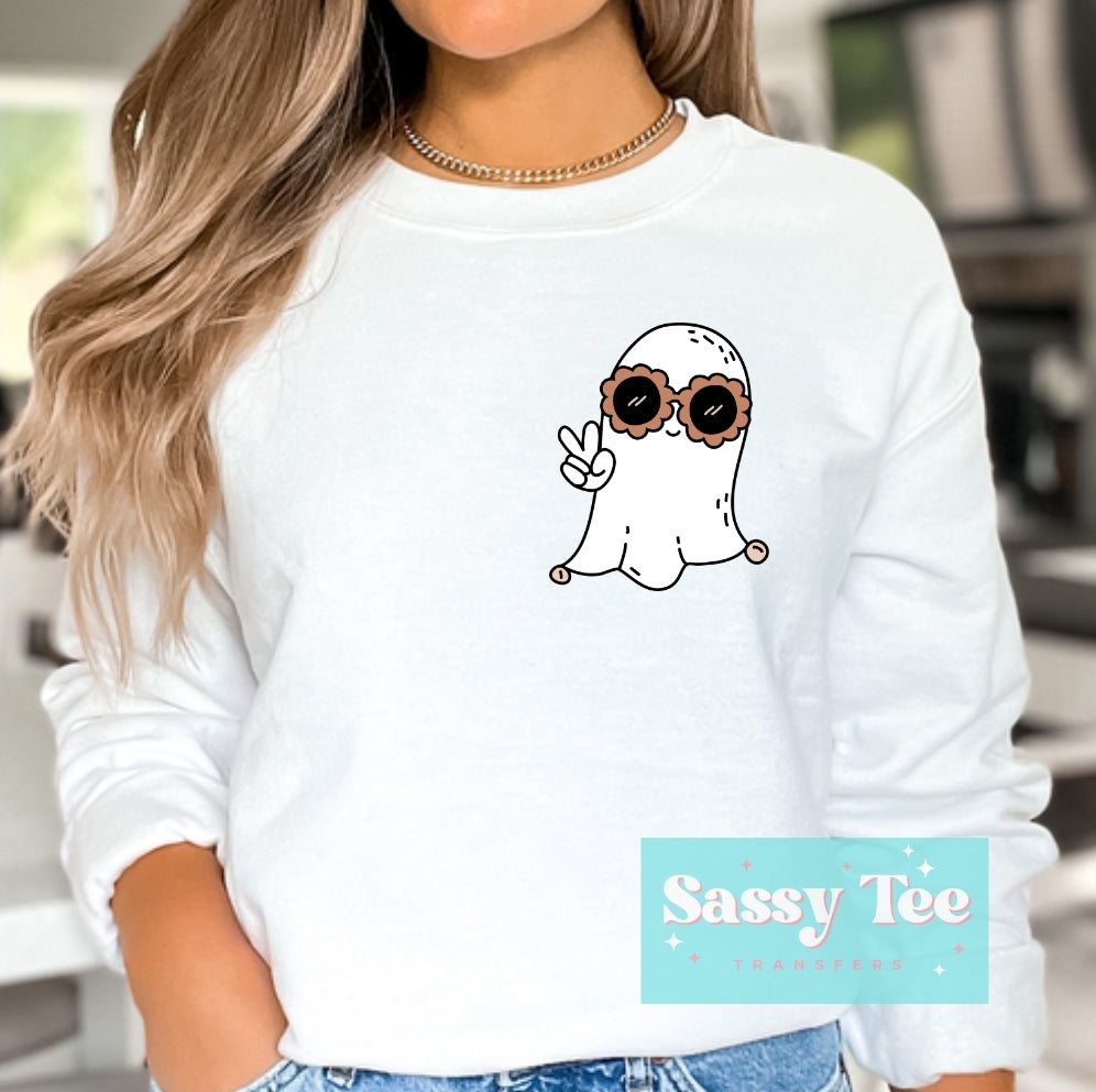 BOO HALLOWEEN GHOST Front + Back SET