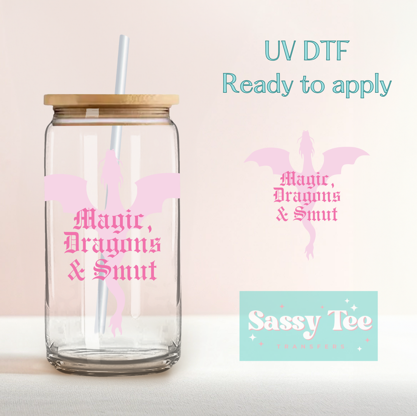 MAGIC DRAGONS SMUT UV DTF CUP DECAL *Preorder Ships in 5-10 biz days*