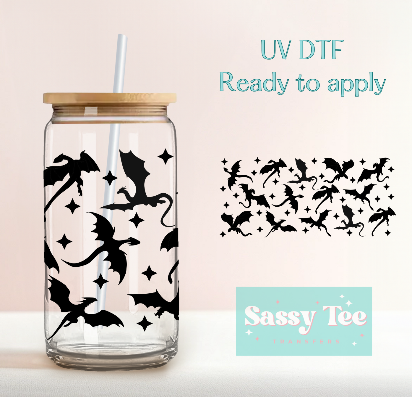 DRAGONS BOOK UV DTF CUP WRAP