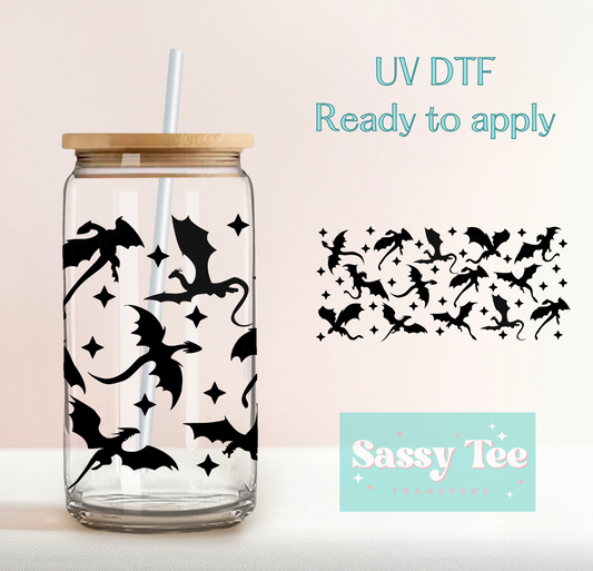DRAGONS BOOK UV DTF CUP WRAP
