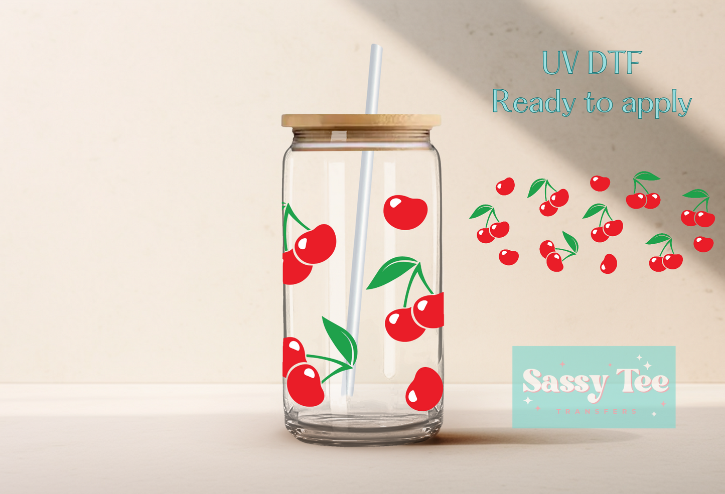 CHERRIES UV DTF CUP WRAP