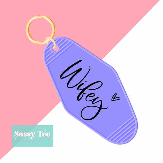 WIFEY ♡ UV DTF KEYCHAIN DECAL *Preorder Ships in 5-8 biz days*