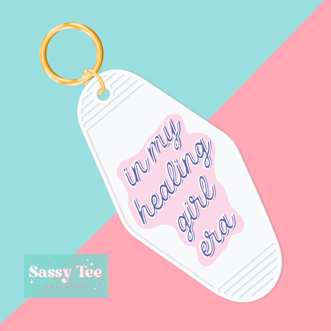 IN MY HEALING GIRL ERA UV DTF KEYCHAIN DECAL *Restocked