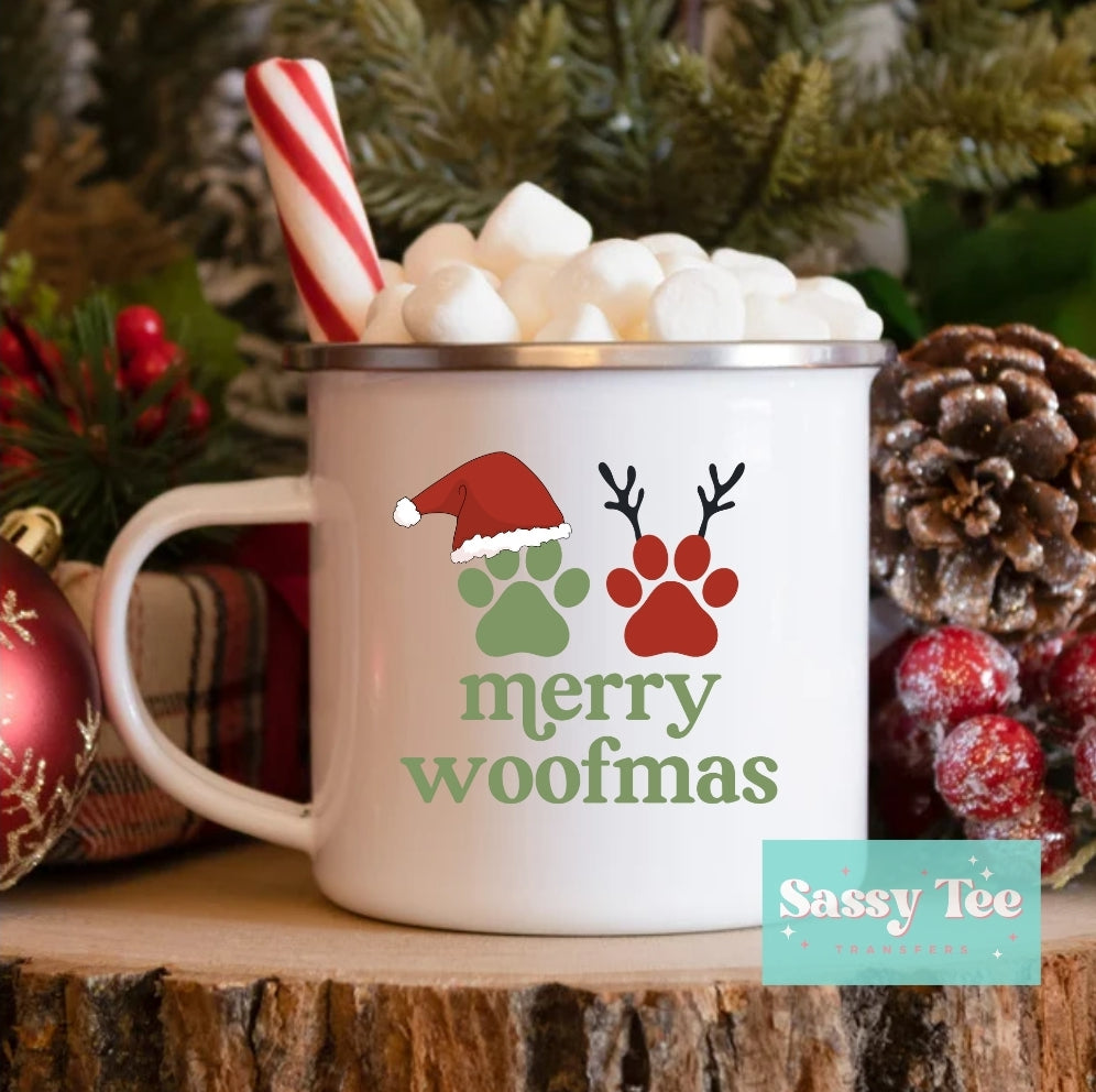 MERRY WOOFMAS UV DTF **Preorder Restock Ships in Est. 5-10 biz days**