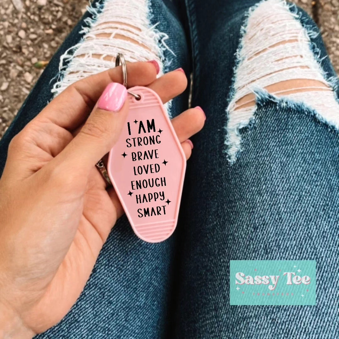 I AM AFFIRMATIONS UV DTF KEYCHAIN DECAL *Ships in 5-8 biz days*