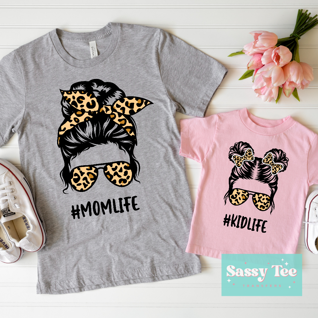 MOM LIFE/KID LIFE LEOPARD BUN