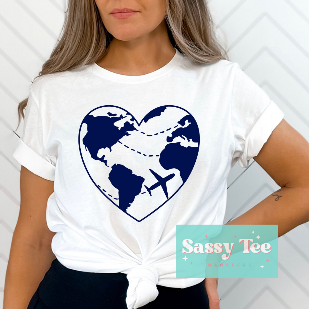 WORLD TRAVEL - Navy Blue