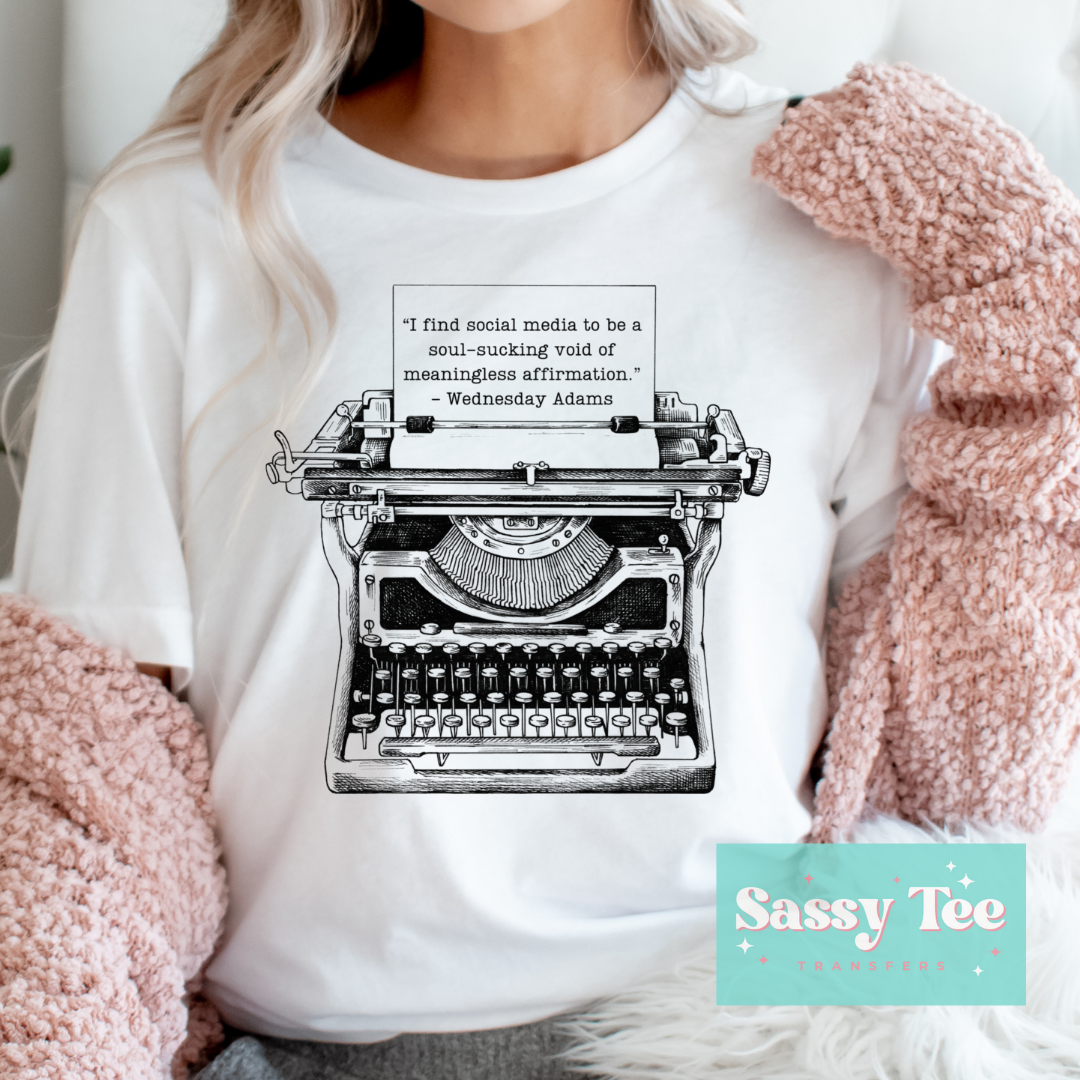 I FIND SOCIAL MEDIA TO BE SOUL-SUCKING... WEDNESDAY