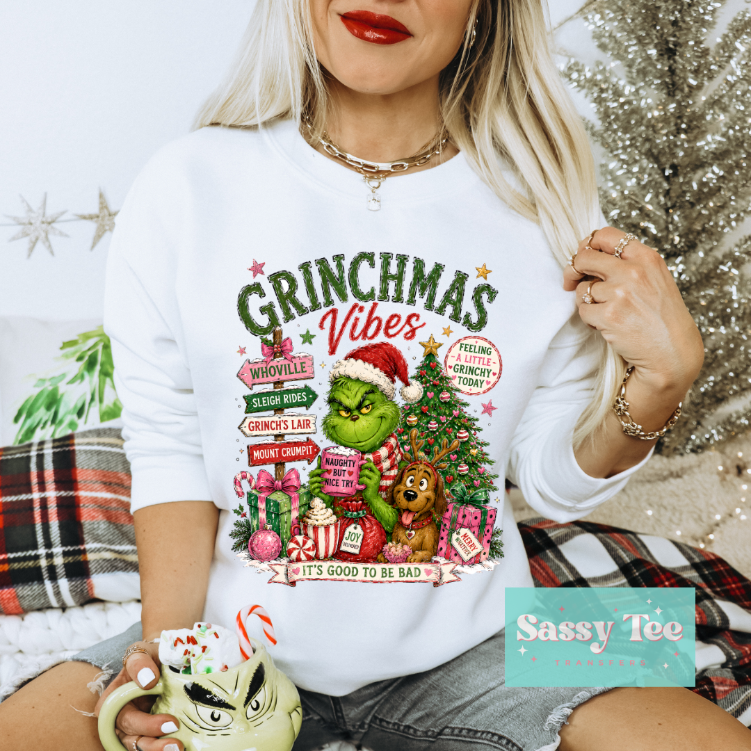 GRINCHMAS VIBES IT'S GOOD TO BE BAD **Preorder/Restock Ships in 5-10 biz days**