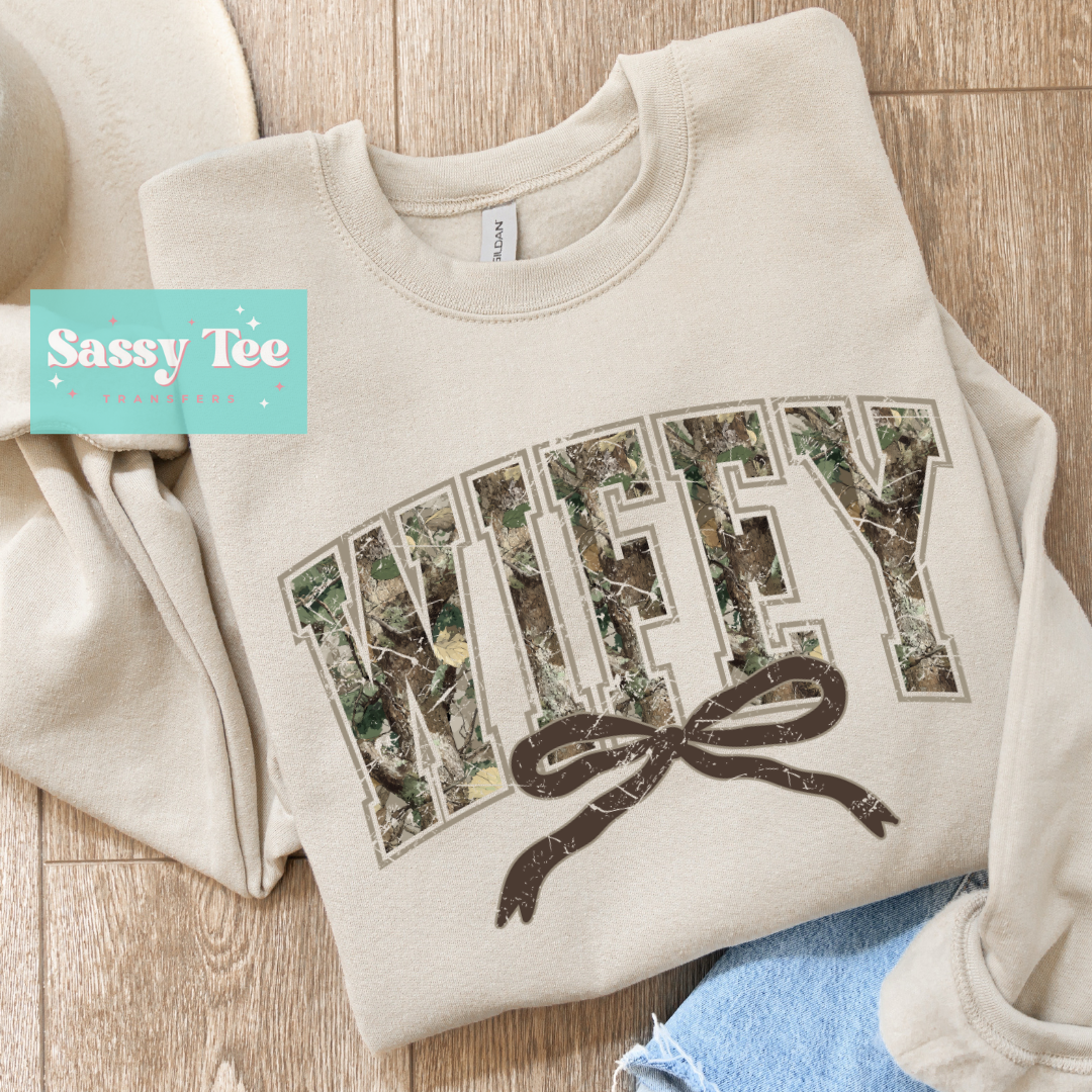 WIFEY CAMO BOW **Preorder/Restock Ships in 5-10 biz days**