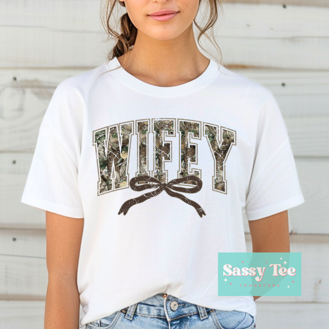 WIFEY CAMO BOW **Preorder/Restock Ships in 5-10 biz days**