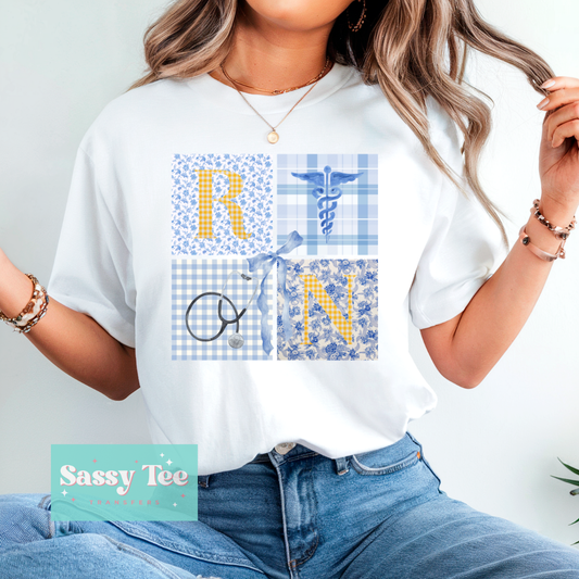 RN BLUE NURSE BOW **Preorder/Restock Ships in 5-10 biz days**