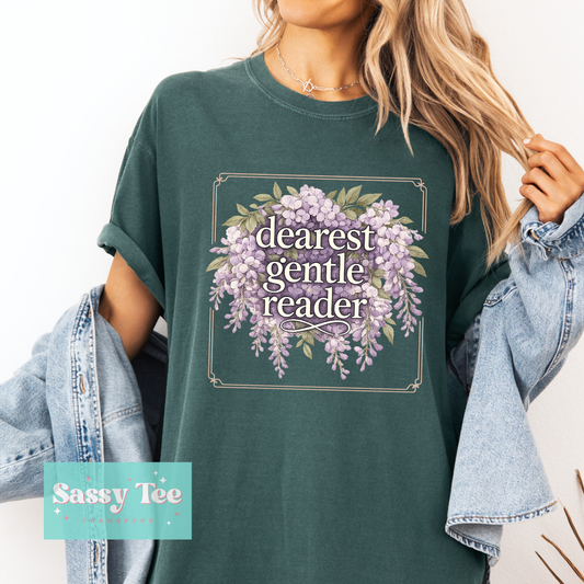 DEAREST GENTLE READER PURPLE FLORAL **Preorder/Restock Ships in 5-10 biz days**