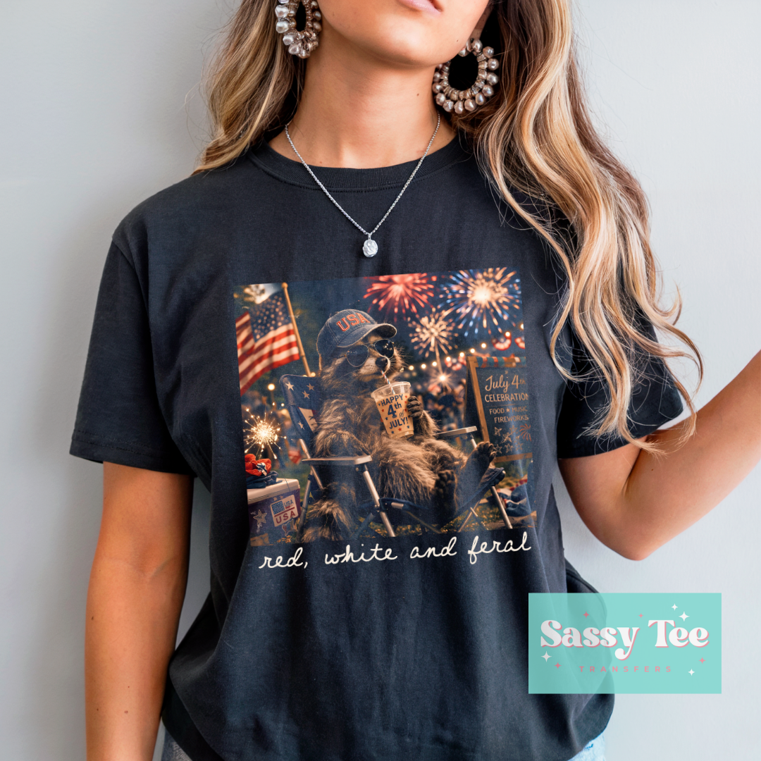 RED WHITE FERAL For Darker Colors **Preorder/Restock Ships in 5-10 biz days**